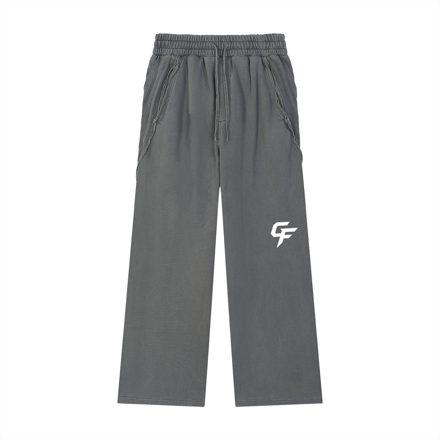 CF Snow Washed Tape Raw Edge Sweatpants