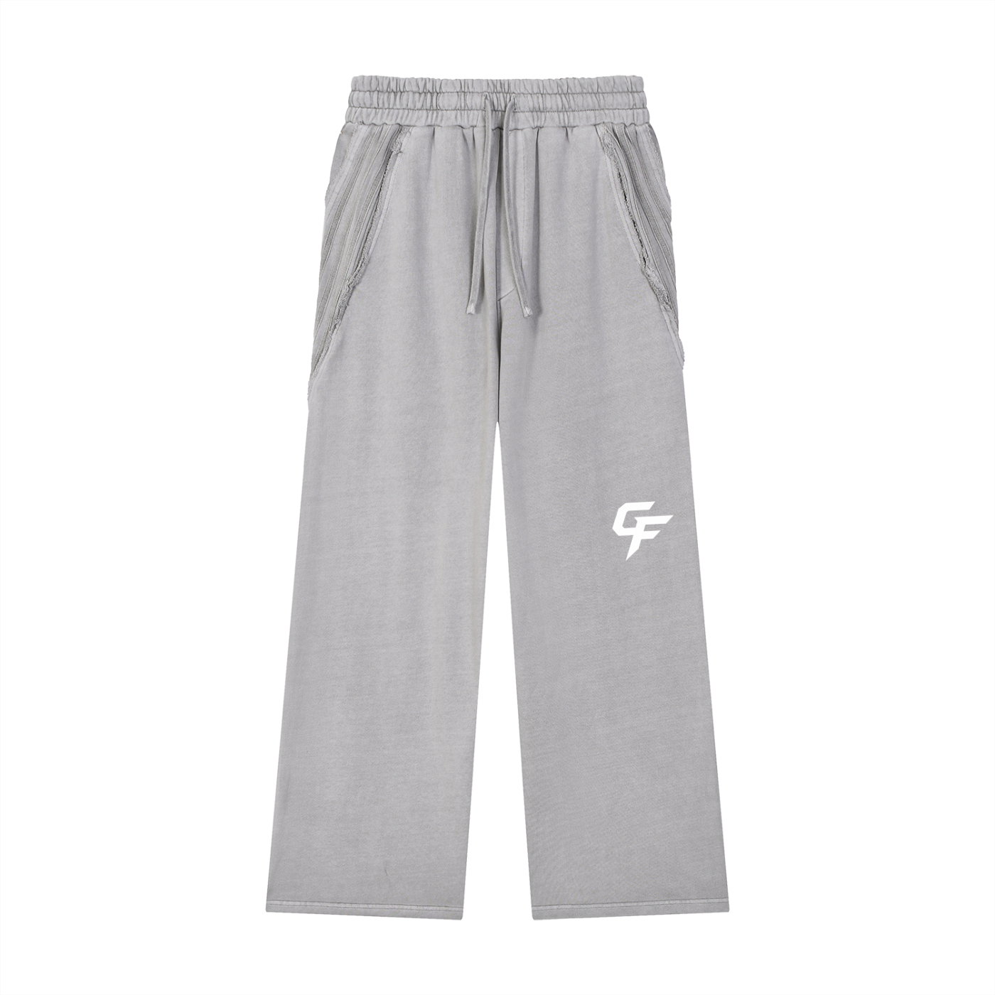 CF Snow Washed Tape Raw Edge Sweatpants