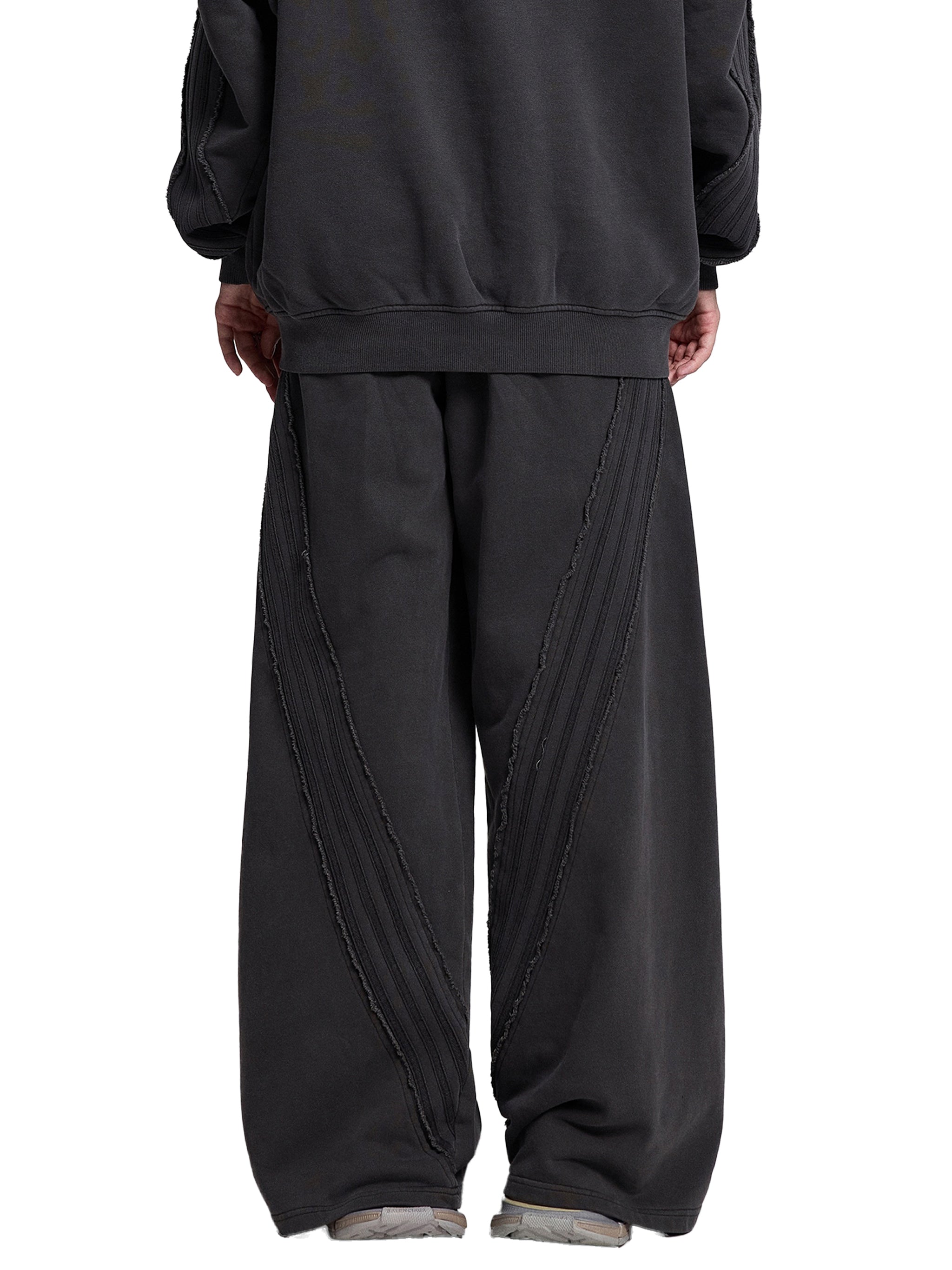 CF Snow Washed Tape Raw Edge Sweatpants