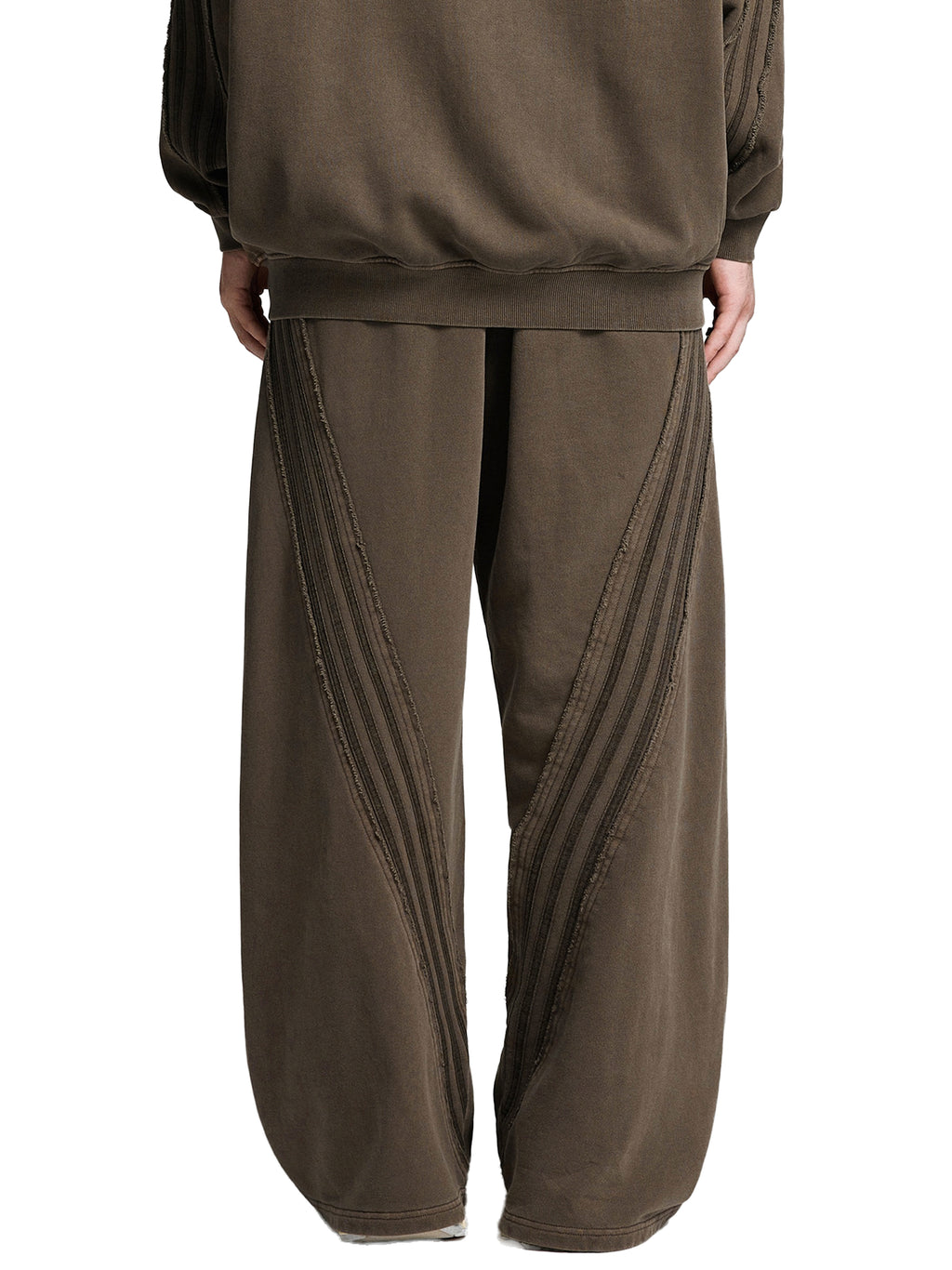 CF Snow Washed Tape Raw Edge Sweatpants