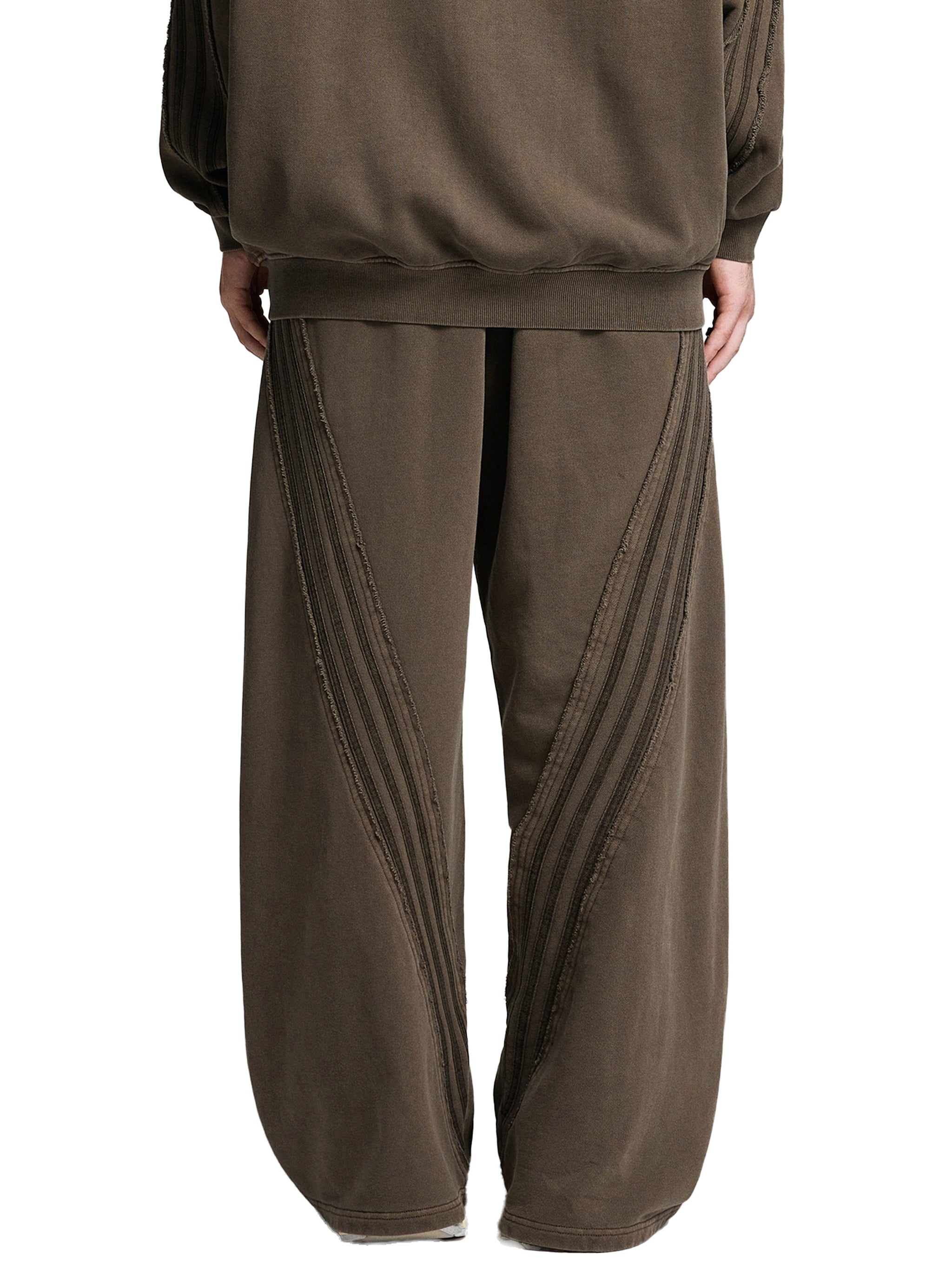 CF Snow Washed Tape Raw Edge Sweatpants